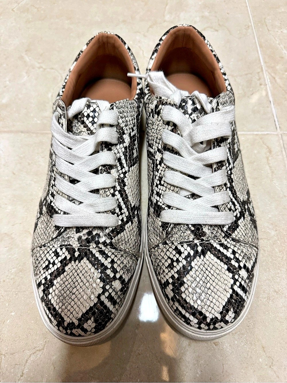 Dolce Vita Zina Sneaker Women's Black & White Animal Print